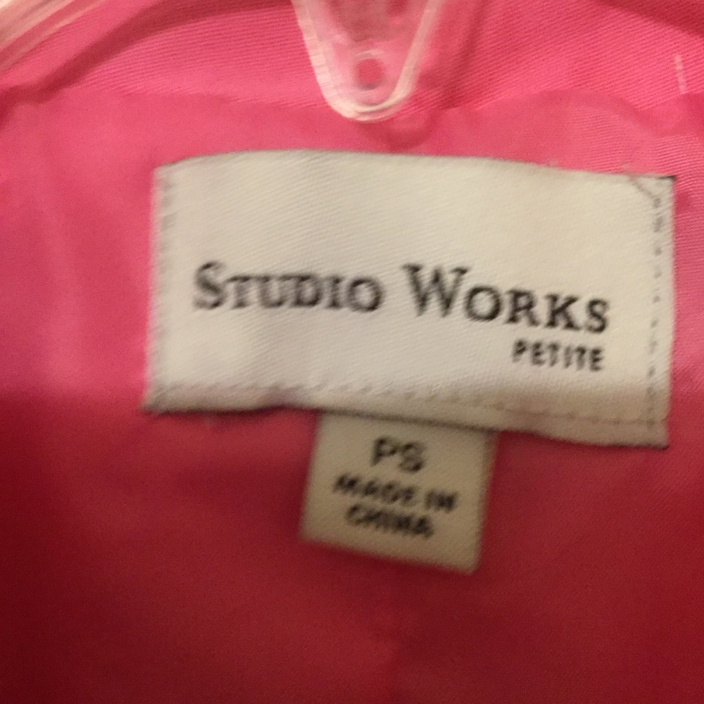 Pink Studio Works zip up jacket lined Small petite - Picture 3 of 9